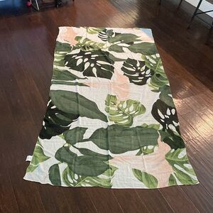 Virginia Wolf Sarong Cover Up/ Scarf with a philodendron pattern